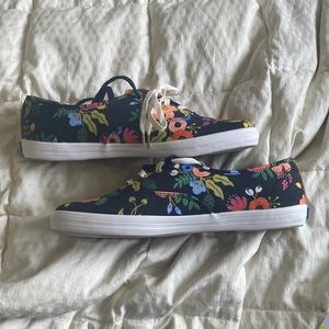 Keds Rifle Les Fleaurs Black, Never Worn!